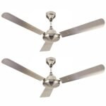 Havells 1200mm Orion Energy Saving Ceiling Fan (Brushed Nickel, Pack of 2)
