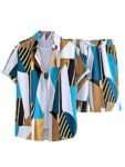 DHRUVI TRENDZ Men’s Rayon Pajama Set/Night Dress – Regular Fir Co-Ord Set (Dt-Ms-6124&Sh202_Multi, X Large) Multicolour