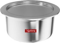 Lifelong LLTPT904 Tope with Lid 1.9 L capacity 18 cm diameter(Triply, Induction Bottom)