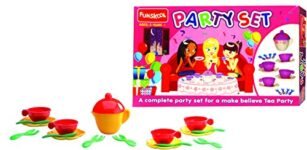 Funskool Giggles, Party Set, Colourful Pretend and Play Tea set, Language and Social skills,Role Play, 3 Years & above, Preschool toys