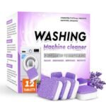 SHITHI Lavender-scented 12 Pcs Washing Machine Deep Cleaner Descaler Tablets for All Front and Top Load Machines, with Descaling and Stain-Removing Power