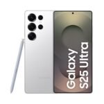 Samsung Galaxy S25 Ultra 5G Smartphone with Galaxy AI (Titanium Whitesilver, 12GB RAM, 256GB Storage), Titanium Frame, Snapdragon 8 Elite, 200 MP Camera with ProVisual Engine and 5000mAh Battery