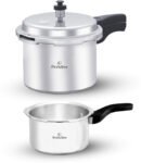 Prestlee Non Induction Base Aluminium 2 Ltr + 3 Ltr Pressure Cooker Combo 2 L, 3 L Outer Lid Pressure Cooker & Pressure Pan(Aluminium)