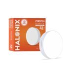 Halonix Polycarbonate 22W White Orion Round Led Rimless Surface Downlighter| Led Ceiling Light for Home, Shop and Office |Pack of 1, White.