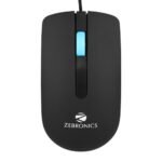 ZEBRONICS Juggle Wired Optical Mouse with 3 Buttons, High Precision, 1200 DPI, Works on Most Surfaces, USB Interface, 1m Cable Length