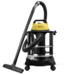 IBELL VC2012WBPLUS Vacuum Cleaner 1400W 20L Barrel Stainless Steel with Washable HEPA Filter, 21.7 KPa Suction Power and Blower (Yellow,Steel)