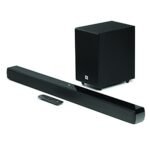 JBL Cinema SB241, Dolby Digital Soundbar with Wired Subwoofer for Extra Deep Bass, 2.1 Channel Home Theatre with Remote, HDMI ARC, Bluetooth & Optical Connectivity (110W)