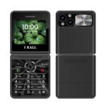IKALL K42 Flip Keypad Mobile Phone, 2.4″ Display, 2000mAh Battery, FM Radio, MP3 Player, King Voice, Call & SMS Indicator Light – Black