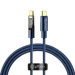 pTron Solero 80W Type-C to Type-C Fast Charging USB Cable, Compatible with Samsung, OnePlus, Oppo, Vivo,Xiaomi & Other Devices, Unbreakable Nylon Braid & 480Mbps Data Sync Speed (1m, Bold Blue)