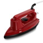 GM G-Cruise 1000 Watt Dry Iron Press with Dual Layer German Technology Non-Stick Coating | Thermostat Control to Easily Iron All Type of Clothes | 1.8 Meter Wire with 360° Swivel Cord – Red