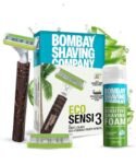 Bombay Shaving Company Eco Sensi 3 Razor and Sensitive Shaving Foam Combo | 3 Blades Shaving Razor For Men | 1 Handle with 2 Cartridge blades | Sensitive Shaving Foam, 50g