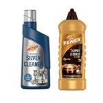Selzer Instant Silver Cleaner Liquid & Copper and Brass Cleaner With Anti-Tarnish Cleaning Liquid For Decorative Articles – 250 ml Each (Combo Pack of 2)