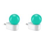 Orient Deco Plug n Play LED 0.5W All Night Worry-Free Lamp | Minimal Power Consumption Night Illuminator | 2 pin Socket Easy Plug in |BIS Approved | (Green, Pack of 2)