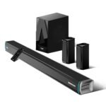 boAt Aavante Bar 5400D with 550W Dolby Audio, 5.1 Channel with Wireless subwoofer & Satellites, 3 Dynamic LED Modes, Decor Enhancing Design, LED Display(Premium Black)