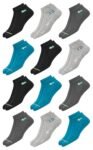 SWAGR 12 Pairs Solid Cotton Ankle Length Socks for Men Women, Pack of 12., Assorted