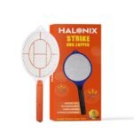 Halonix Bug Zapper Anti-Mosquito Racquet, Insect Killer Bat with Rechargeable 400 mAh Battery | Mosquito bat | Fly swatter | Orange
