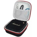 Careflection || Hard EVA Box Travel Carrying Bag Zipper Shockproof Storage Accessories Fits with USB Cable with Hand Strap for Marshall Willen Portable Bluetooth Speaker