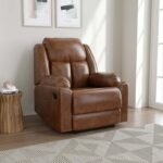 Softland Rhino Single Seater Leatherette Manual Recliner (Italian Brown)
