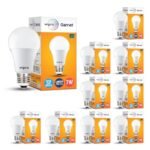wipro Garnet 9W LED Bulb for Home & Office |Cool Day White (6500K) | E27 Base|220 degree Light coverage |4Kv Surge Protection |400V High Voltage Protection |Energy Efficient | Pack of 10