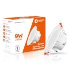 Orient Electric Polycarbonate 9W Led Downlight | 765 Lumens | Energy Saving | Up To 4 Kv Surge Protection | Suited For 3-Inch Junction Box| Cool White | Bis Certified | Made In India | Pack Of 1