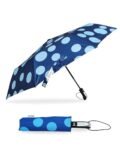 Destinio Umbrella for Women -3 Fold, UV Coated, Auto Open Close- Printed Design Umberallas for Ladies, Girls and Men (Printed Dark Blue)