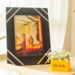 10Club Resin Photo Frame | Rectangular Photo Frame For Wall Decoration & Tabletop | 1 Pc (Black-Silver, 5 x 7 Inches)