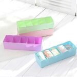 Filox Multipurpose Plastic Drawer Organizer, Dividers, Closet Storage Box (Set of 4) Stackable Wardrobe Rack for Home Underwear Innerwear Socks Undergarments