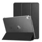 Amazon Basics Smart Matte Flip Case Cover for Apple iPad Air 11 Inch M2 2024, Air 6th /5th Gen 2022 /4th Gen 2020| Trifold Stand, Hard Back (Black)