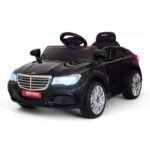 MEKASHI Electric car for Kids Age 1 to 4 Years with 12V Rechargeable Battery, Remote Control, Swing, Bluetooth Music Player, LED Lights, ISI Mark, MKS004-Black