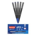 Reynolds APEX GEL 5 PEN BLISTER – BLUE | STYLISH METAL CLIP PREMIUM LOOK ROLLER PEN FOR MEN WOMEN STUDENTS & OFFICE PROFESSIONALS | REFILLABLE | SMOOTH & EFFORTLESS WRITING