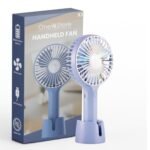 One94Store Mini Portable Hand Fan – Powerful Brushless Motor, 3-Speed Large Blades, Noise-Cancelling, 1500mAh USB Rechargeable Battery (Up to 6Hrs) – Ideal for Kitchen, Makeup, Travel (Blue, X3)