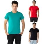 Chromozome Men’s Regular Fit Tee Os 10 (Pack of 3) L Green-Red-Black