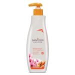 Santoor Perfumed Body Lotion with Sandalwood & Sakura Extracts for Skin Whitening & UV Protection| Deep Moisturization & Sunburn Reduction| Non-Greasy Lotion For Normal Skin| 400ml