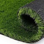 Kuber Industries PVC Artificial Grass Standard Door Mat – 18″x 30″, Green (Polyvinyl Chloride)