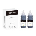 amazon basics T664 Refill Ink Bottle (Dual Pack) | Compatible with Epson L130/L360/L380/L361/L565/L210/L220/L310/L350/L355/L365/L385/L405/L455/L485 | Leak-Proof (70ml, Yellow)