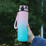 HSR Portable Leakproof Bpa Free Plastic Motivational Water Bottle for Men & Women Perfect for Travel, Gym, Office, Sports, hiking, cycling Water Bottle (1 L)