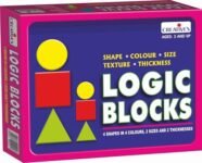 Creative’s Logic Block |Knowledge of Basic Geometrical Shapes| Learning Colour, Size| Matching Patter Game for Kids| Gift Pack for Kids 3 & Up