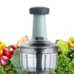 Triptool Manual Hand Press Push Chopper 700 ML | 6 Stainless Steel Blades for Effortless Vegetable & Fruit Chopping | Onion, Tomato, Potato, Salad Cutter | Multipurpose Tool
