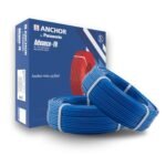 Anchor by Panasonic 1.5 mm Advance FR Electric Wire, 90 Meter PVC Insulated 1 Core Pure Copper Wire, Anti Rodent Anti Termite Flexible Wire, Fire Retardant Wire (Blue, 27404BU-02)