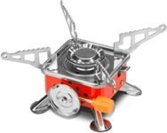 SKADIOO Portable Gas Stove, Camping Gas Stove, Butane Gas Stove, Small Gas Stove for Travelling, Mini Stove with Folding Furnace and Stainless Steel Body with Storage Bag for Hiking and Picnic