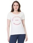 VERO MODA Women Typography White T-Shirt