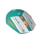 Portronics Vader Max Wireless Rechargeable Mouse, Bluetooth 5.3 & 2.4 GHz Dual Mode, 6-Button Control, Adjustable DPI Up to 2400, Ergonomic, Universal Compatibility for Laptop, Desktop, Gaming(Green)