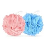 GLUN® High Cleansing Bath Large Loofah Sponge | Exfoliating Scrubber for Enhanced Lather & Smooth Skin Pack of 2