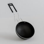 Add2Cart Stainless Steel 13cm Tadka Pan, 500ml Capacity, for Spice Tempering/Seasoning, Induction Bottom and Gas Stove Ready, Long Wire Handle, Laser-Etched Scale, Smooth Finished Surface
