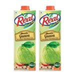 DABUR Real Masala Guava Fruit Juice-1L (Pack Of 2)|No Added Preservatives,No Artificial Colours & Artificial Flavours|Goodness Of Best Guavas With Chatpata Masala|Daily Dose Of Fruit Nutrition