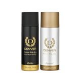 DENVER Caliber Deo + Imperial Deo – 165ML Each (Combo Pack of 2) | Long Lasting Deodorant for Men