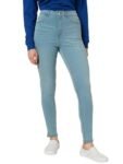ONLY Women Solid Cotton Blend Skinny Fit High Rise Stretchable Light Blue Jeggings