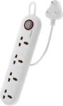 Crompton Powerbox Alpha WX 4 Socket Extension Boards(Grey, White, 2 m)