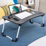 MITHILA Foldable multipurpose Table Wood Portable Laptop Table(Finish Color – BLACK, Pre Assembled)