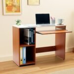 Green Soul Murray Engineered Wood Study Table (Natural Teak) | Computer Desk, Office Table for Students, Adults, Professionals | 1 Drawer & 2 Shelves |3 Years Warranty| Installation Provided